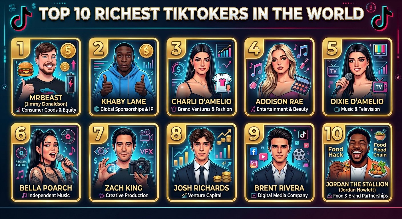 Top 10 Richest TikTokers in the World